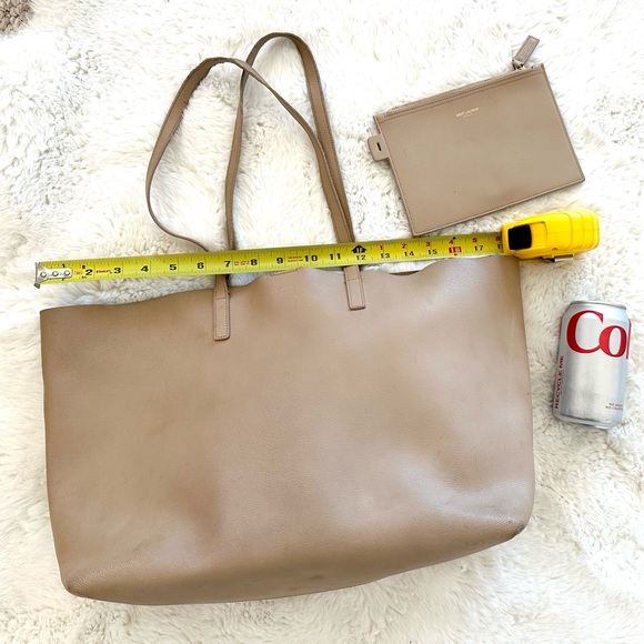 Authentic Saint Laurent East West Large Tote - Well Worn with Pouchette - Picture 14 of 14